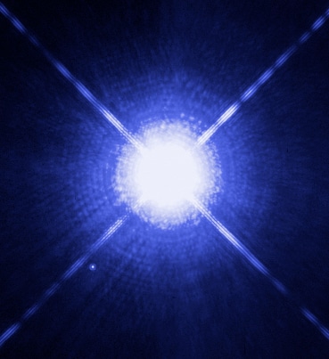 Sirius A and Sirius B by Hubble